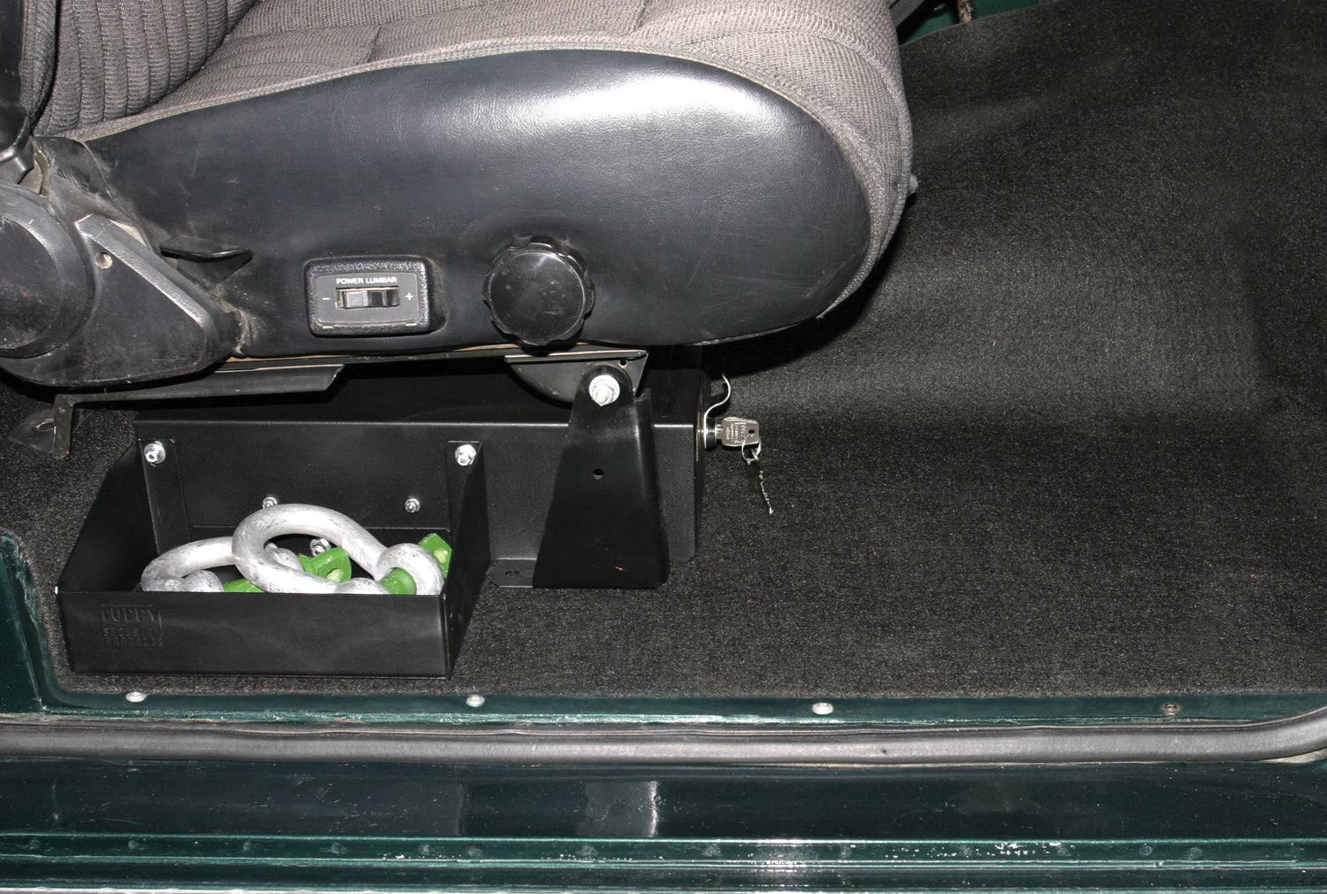 Front Passenger Side Underseat Drawer - 66-77 Bronco Black Products Tuffy Security-1