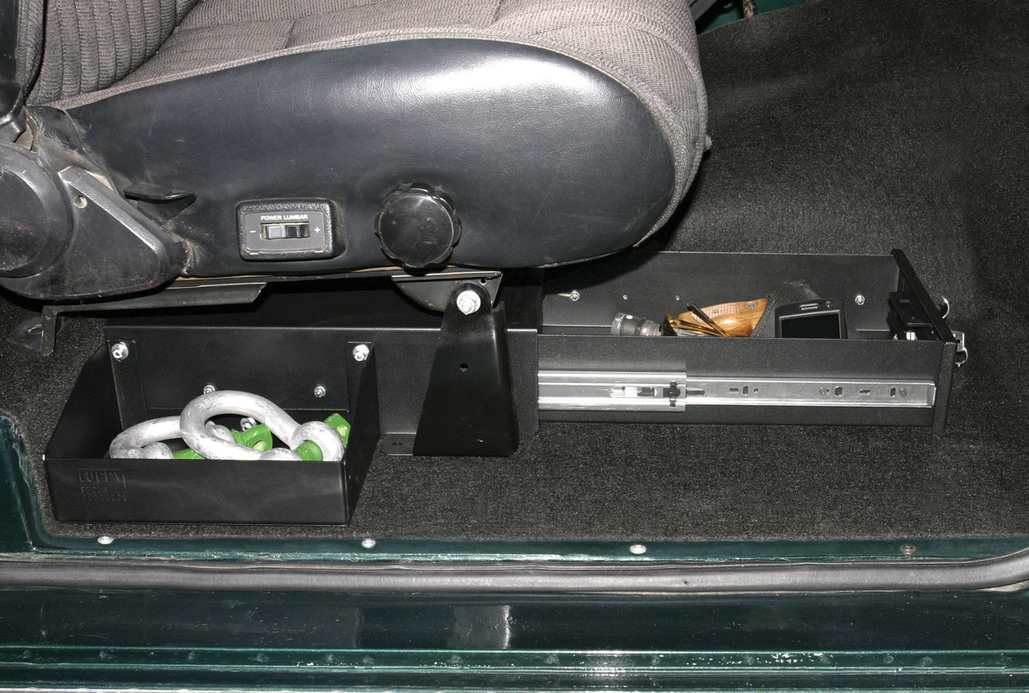 Front Passenger Side Underseat Drawer - 66-77 Bronco Black Products Tuffy Security-2