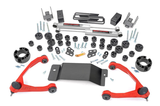4.75 Inch Lift Kit Combo Red Silverado/Sierra 1500 4WD (07-13) Rough Country