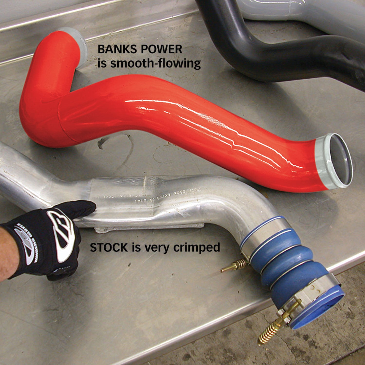 Intercooler System 03-04 Ford 6.0L F250/F350/F450 W/High-Ram and Boost Tubes Banks Power-4