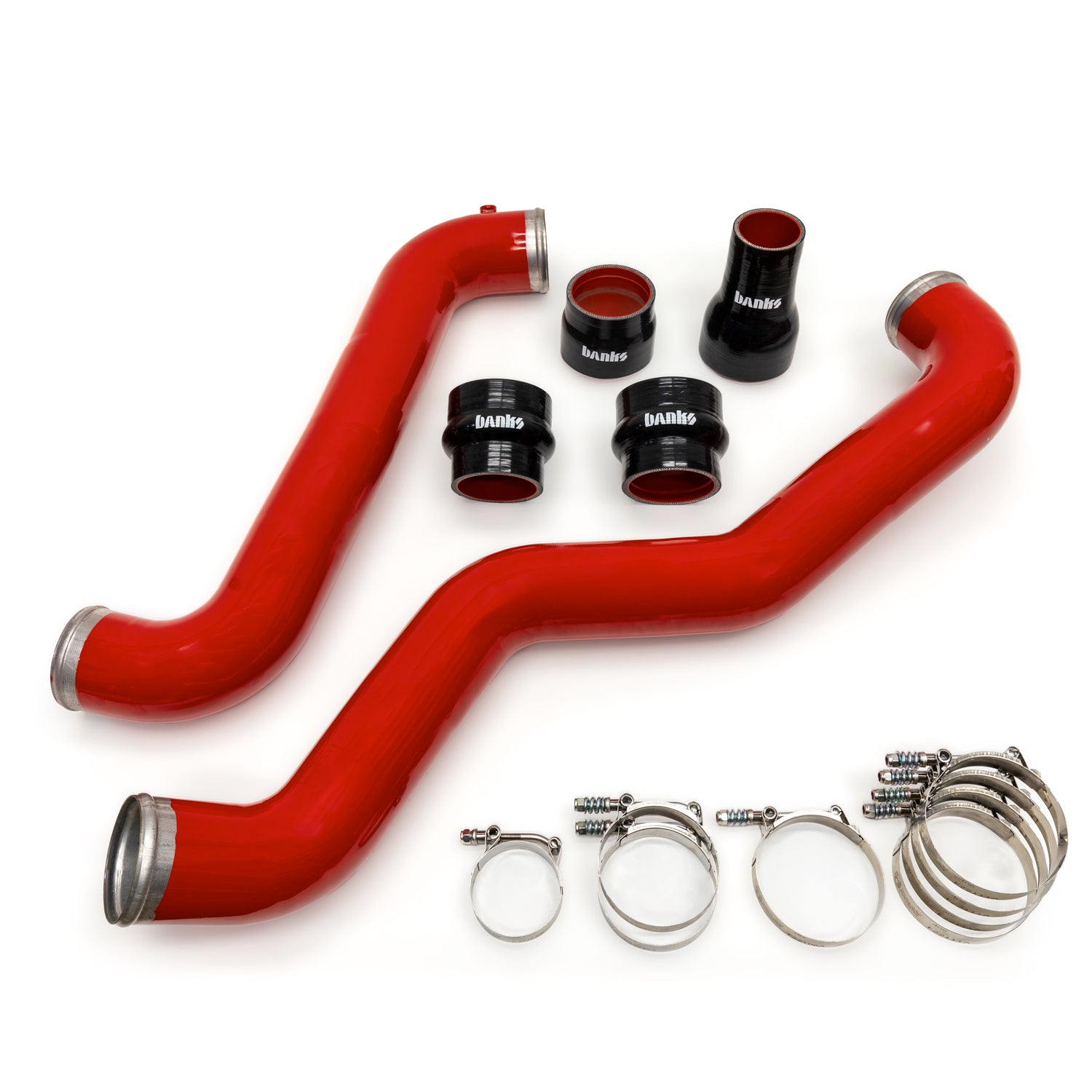 Boost Tube Upgrade Kit 2012-2016 Chevy/GMC 6.6L Duramax LML (Red) Banks Power-1