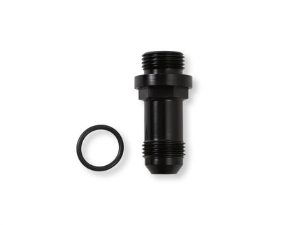Fuel Inlet Fitting Long -8AN Male Fuel Inlet Fitting (Black ) with -8AN O-Ring Threads for Ultra XP Fuel Bowls Holley-1