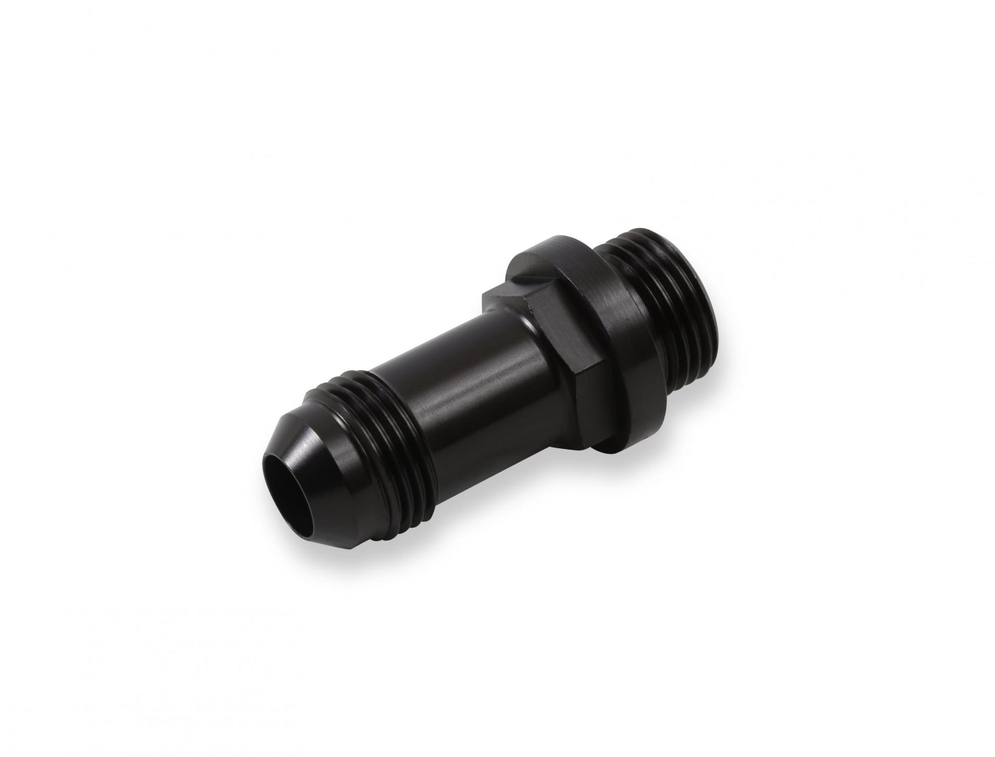Fuel Inlet Fitting Long -8AN Male Fuel Inlet Fitting (Black ) with -8AN O-Ring Threads for Ultra XP Fuel Bowls Holley-2