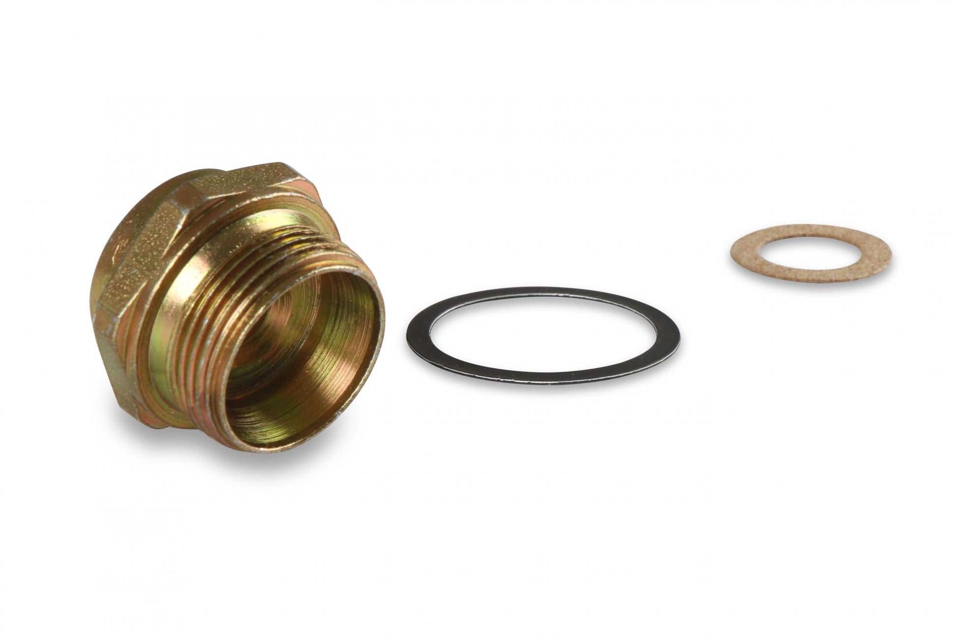 Inverted Flare Fitting 3/8 Tube, Fuel Bowl Thread 7/8-20 (A) X Inlet Thread 5/8-18 (B) Holley-1