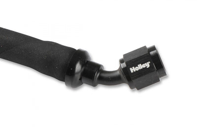 LS Steam Tube Kit W/Black Push-On Hose, Black Aluminum Hose Ends & Adjustable Steam Vent Adapters for the Front Outlets on the Engine Holley-2