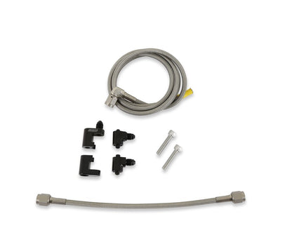LS Steam Tube Kit W/speed Flex LS Steam Tube Kit with Braided Stainless Speed-Seal Hose, Zinc Plated Steel Hose Ends, and Adjustable Steam Vent Adapters for the Front Outlets on the Engine Holley