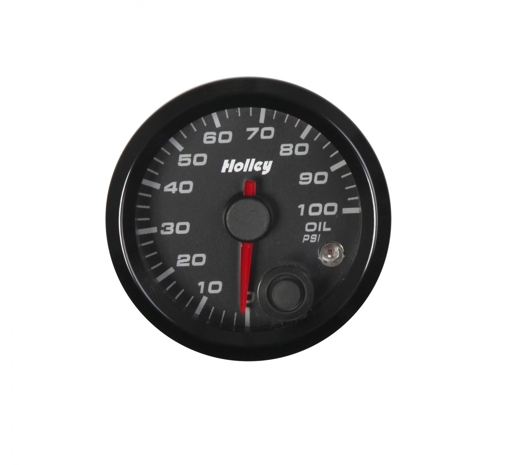 Analog Style Oil Pressure Gauge 2-1/16 Oil Pressure 10-100 PSI-Logo Holley-4