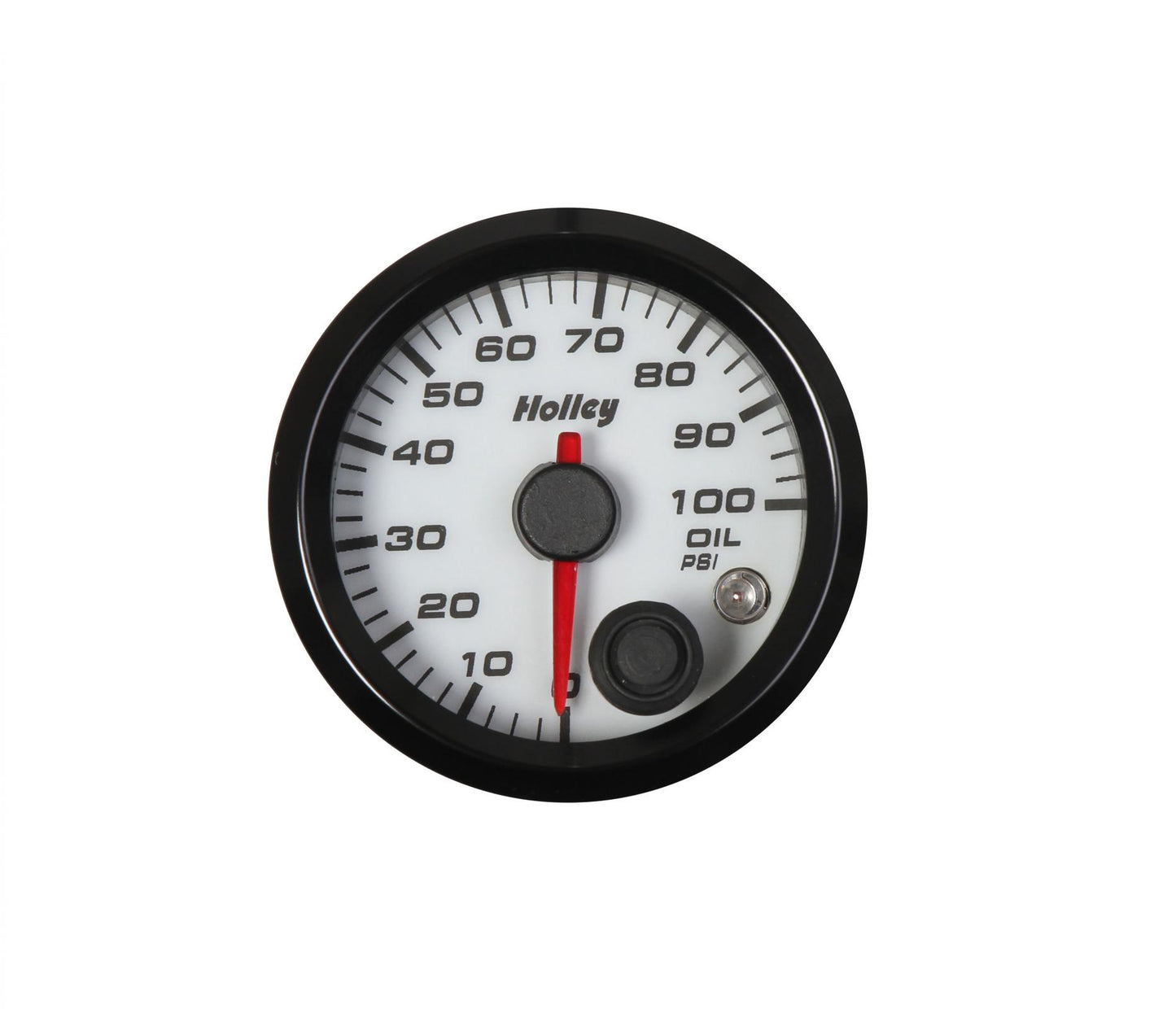 Analog Style Oil Pressure Gauge 2-1/16 Oil Pressure 10-100 PSI-Logo Holley