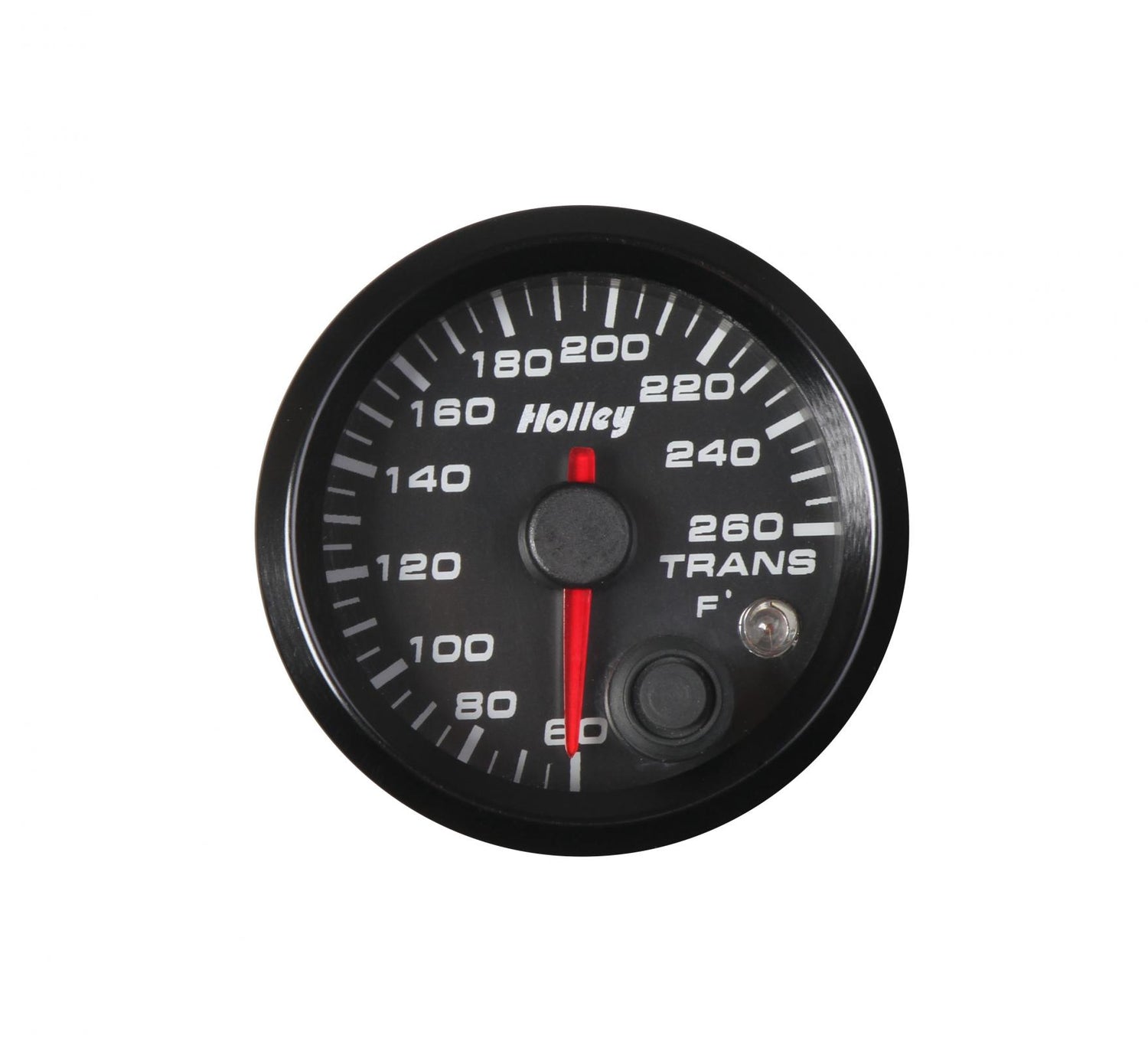 Analog Style Transmission Temperature Gauge Black 2-1/16 Transmission Temperature 60-260F-logo Holley