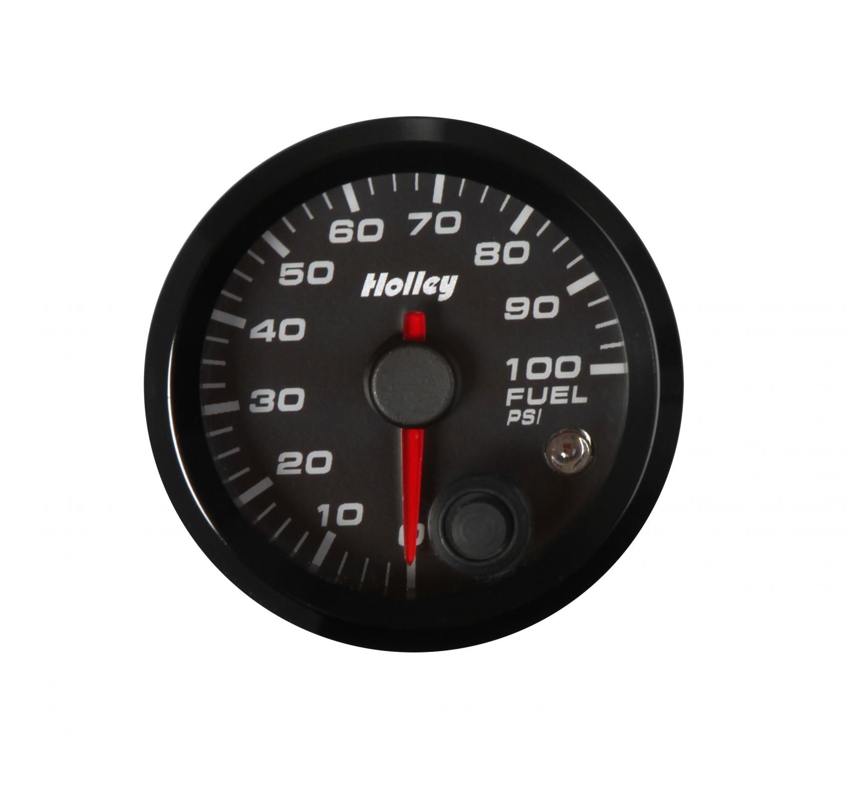 Analog Style Fuel Pressure Gauge Black 2-1/16 Fuel Pressure 0-100psi-logo Holley