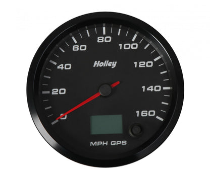 Analog Style Speedometer Black Face, 4-1/2 160 MPH GPS Speedometer (with Odometer) Holley