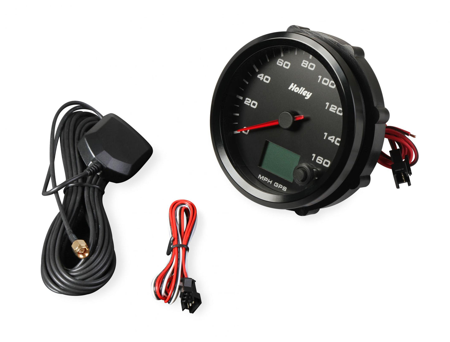 Analog Style Speedometer Black Face, 3-3/8 160 MPH GPS Speedometer (with Odometer) Holley-1