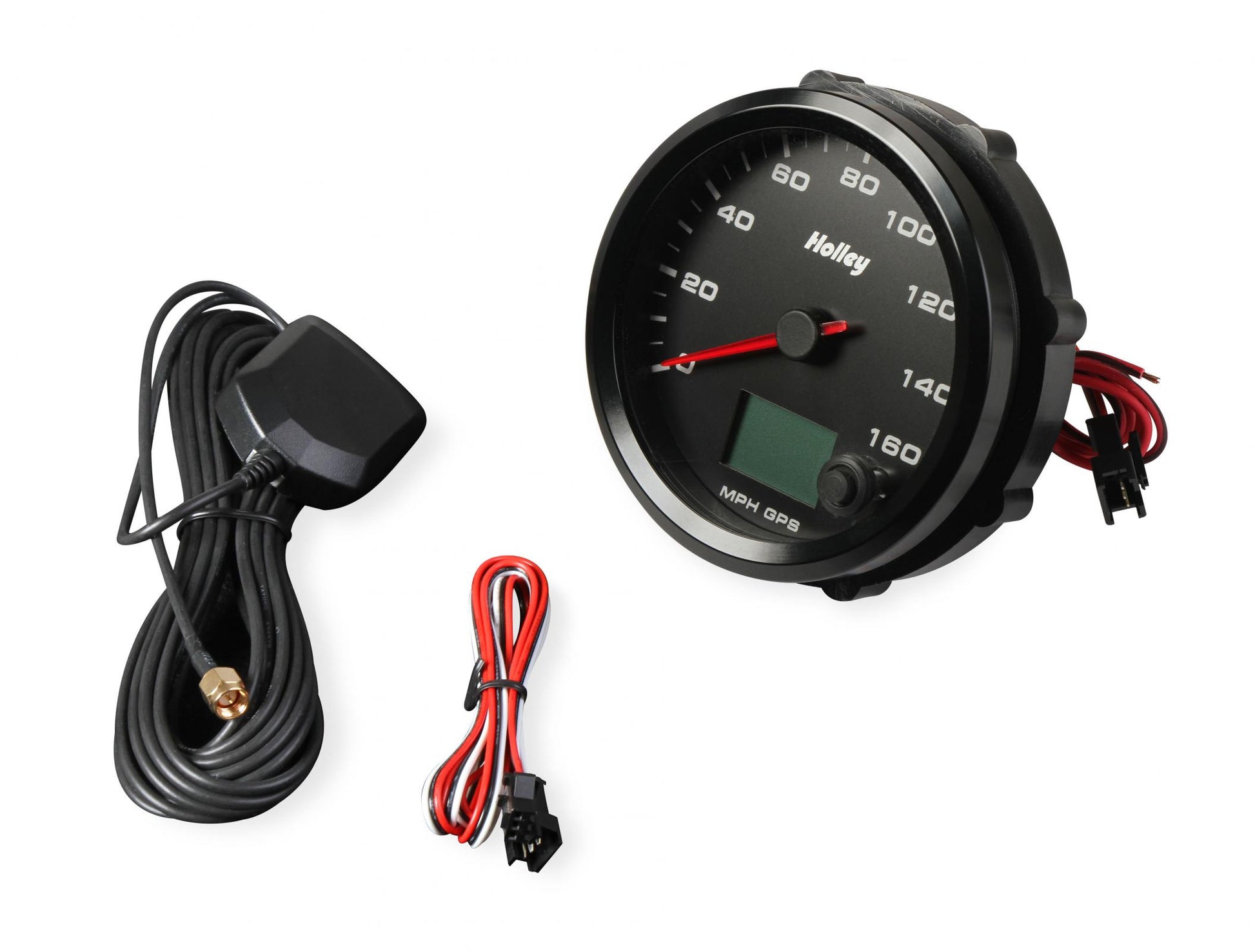 Analog Style Speedometer Black Face, 3-3/8 160 MPH GPS Speedometer (with Odometer) Holley-1