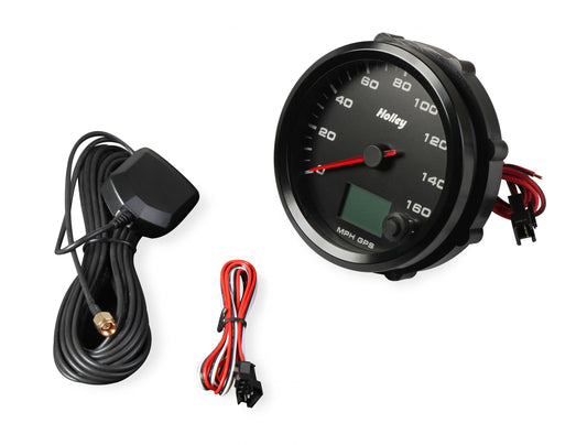 Analog Style Speedometer Black Face, 3-3/8 160 MPH GPS Speedometer (with Odometer) Holley-1