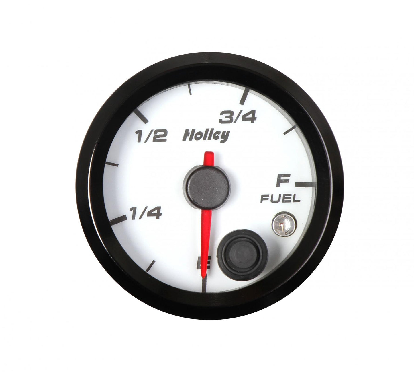 Analog Style Fuel Level Gauge White Face 2-1/16 Fuel Level Gauge-Logo Holley