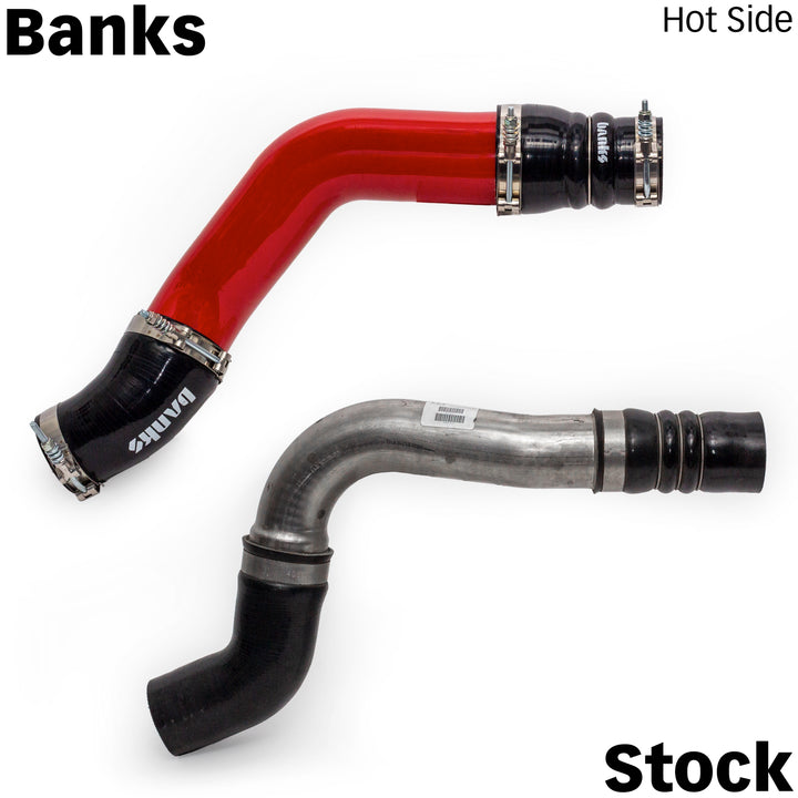 Boost Tube Upgrade Kit Fits 19-24 Ram 2500/3500 6.7L Cummins Red Powdercoat Banks Power-1