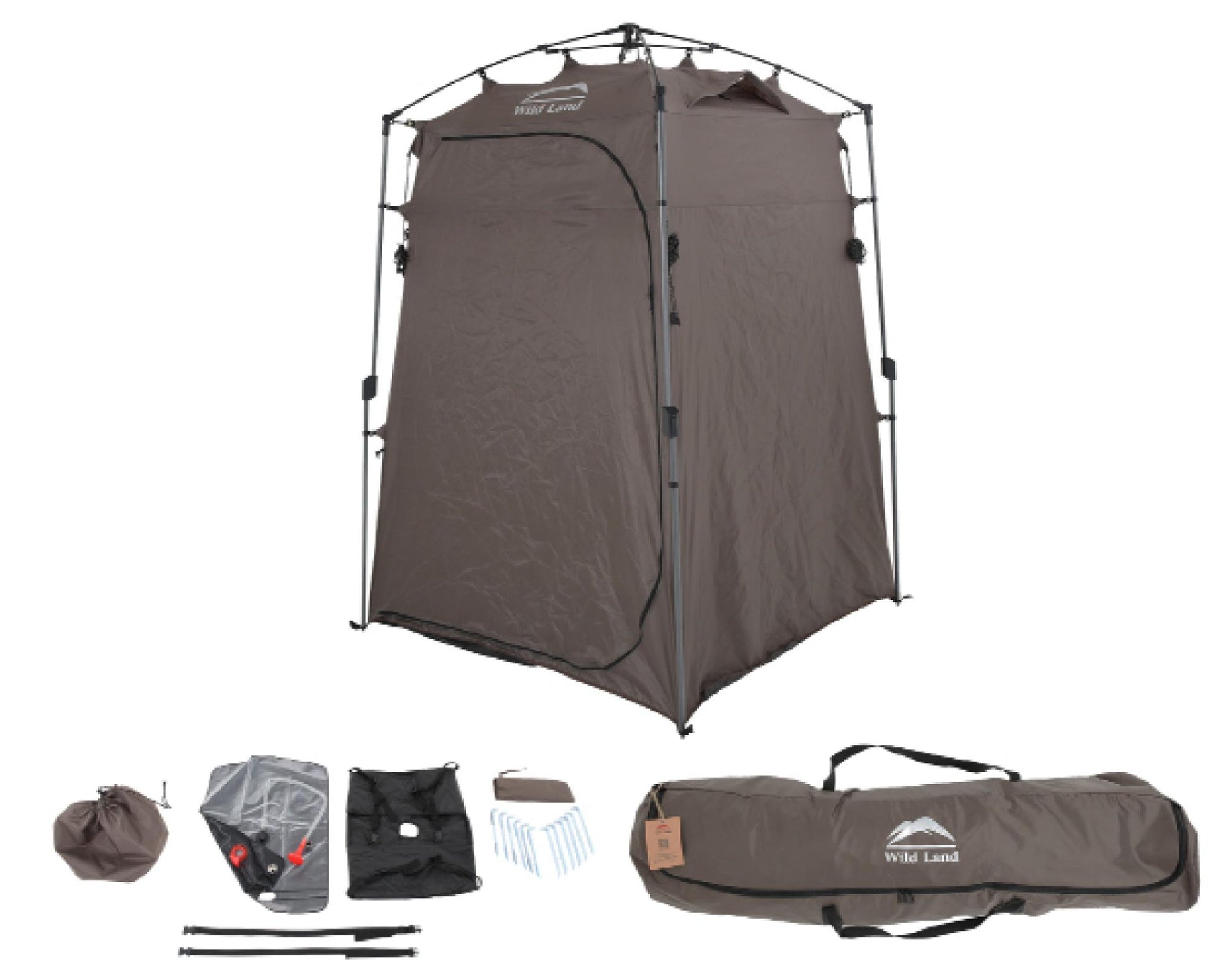 Overland Vehicle Systems OVS Instant Portable Pop Up Shower Tent With Storage Bag Overland Vehicle Systems