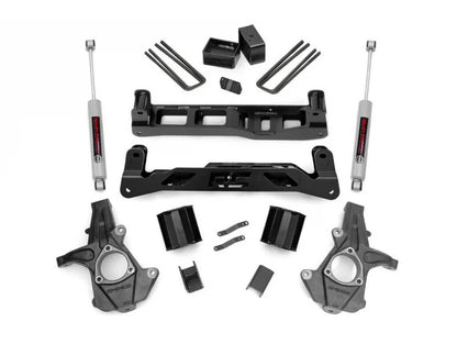 5 Inch Suspension Lift Kit w/N3 Shocks 07-13 Silverado/Sierra 1500 Rough Country
