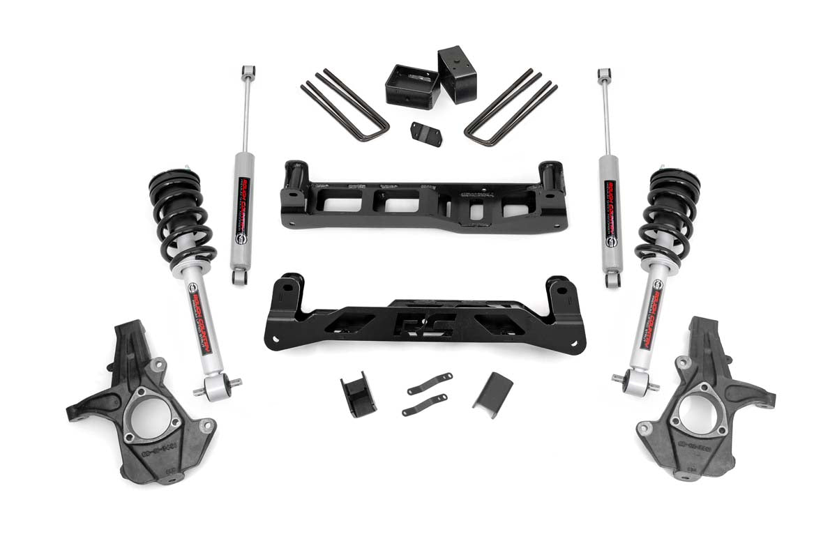 5 Inch Suspension Lift Kit Lifted Struts w/N3 Shocks & Struts 07-13 Silverado/Sierra 1500 Rough Country