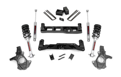 5 Inch Suspension Lift Kit Lifted Struts w/N3 Shocks & Struts 07-13 Silverado/Sierra 1500 Rough Country