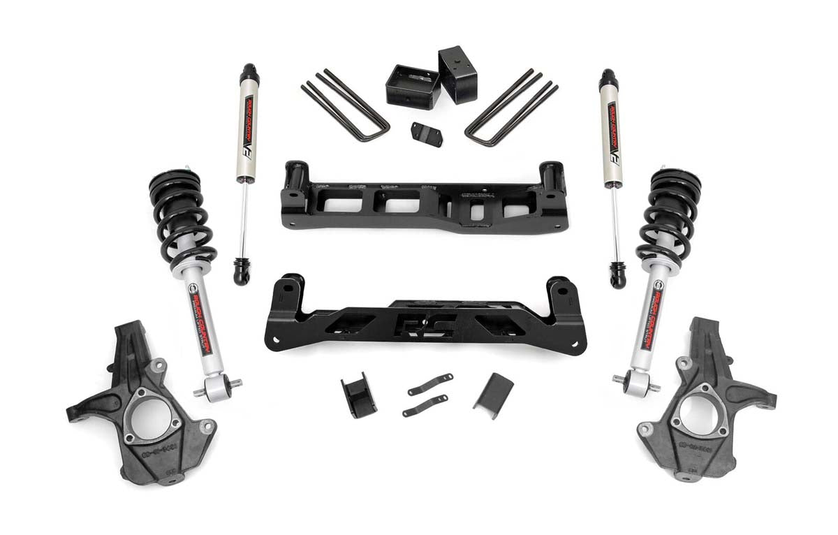 Rough Country 5 Inch Suspension Lift Kit w/V2 Shocks & Struts 07-13 Silverado/Sierra 1500 Rough Country