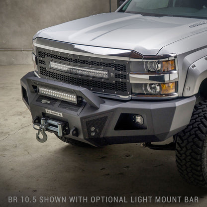 BR11 Light Bar Mount Textured Black 2010-2018 Dodge Ram 2500/3500 2011-2016 Ford F-250/F-350/ F-450 Super Duty Go Rhino-4