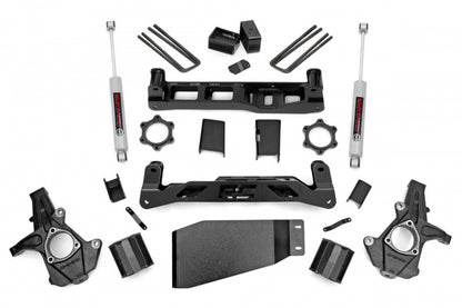 5 Inch Suspension Lift Kit w/N3 Shocks 07-13 Silverado/Sierra 1500 Rough Country-1