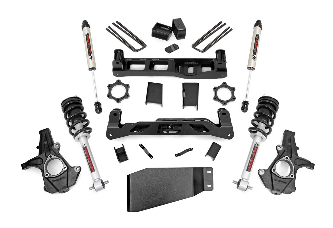 Rough Country 5 Inch Suspension Lift Kit w/V2 Shocks & Struts 07-13 Silverado/Sierra 1500 Rough Country