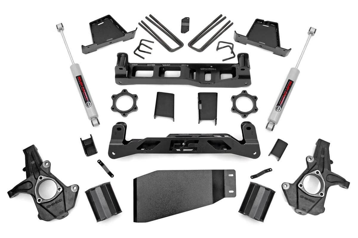 Rough Country 7.5 Inch Suspension Lift Kit Strut Spacer 07-13 Silverado/Sierra 1500 Rough Country