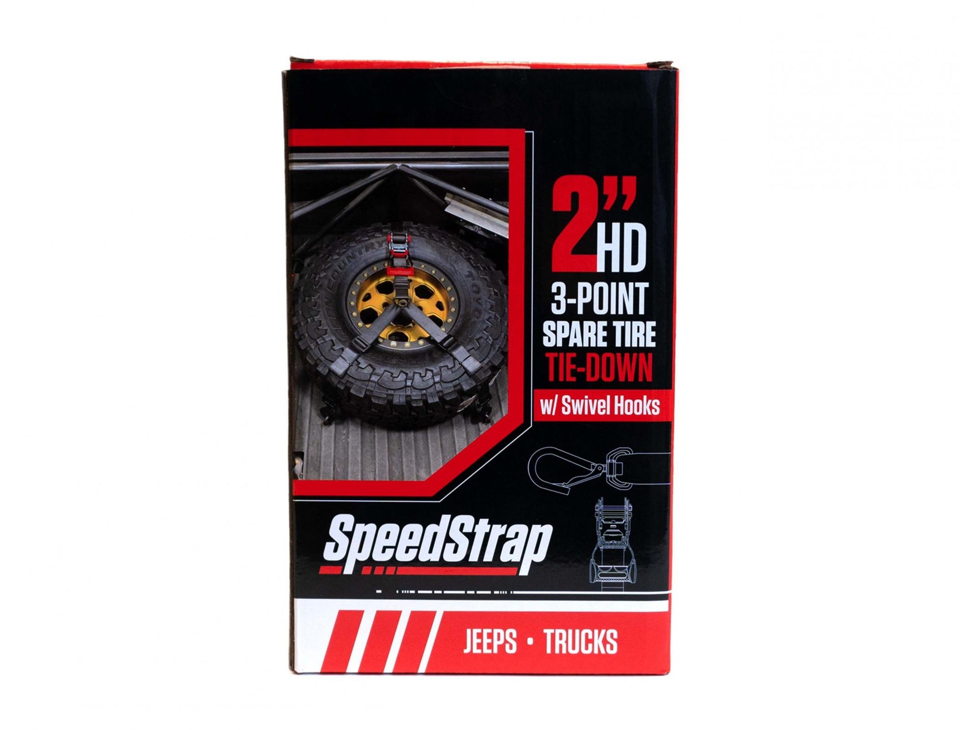 2 Inch HD 3-Point Spare Tire Tie-Down with Swivel Hooks SpeedStrap-1