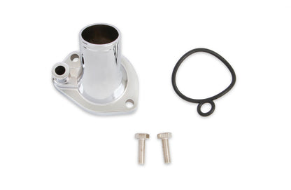 O-Ring Style Chrome Water Neck 45 Degree Fits 1962-1978 Ford 221,260,289,302,351W Mr Gasket-1