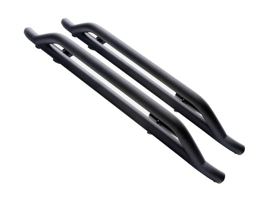 Rail Side Rocker Guard steps for 2018-2021 Jeep Wrangler JL Unlimited (4-Door), Black Rampage