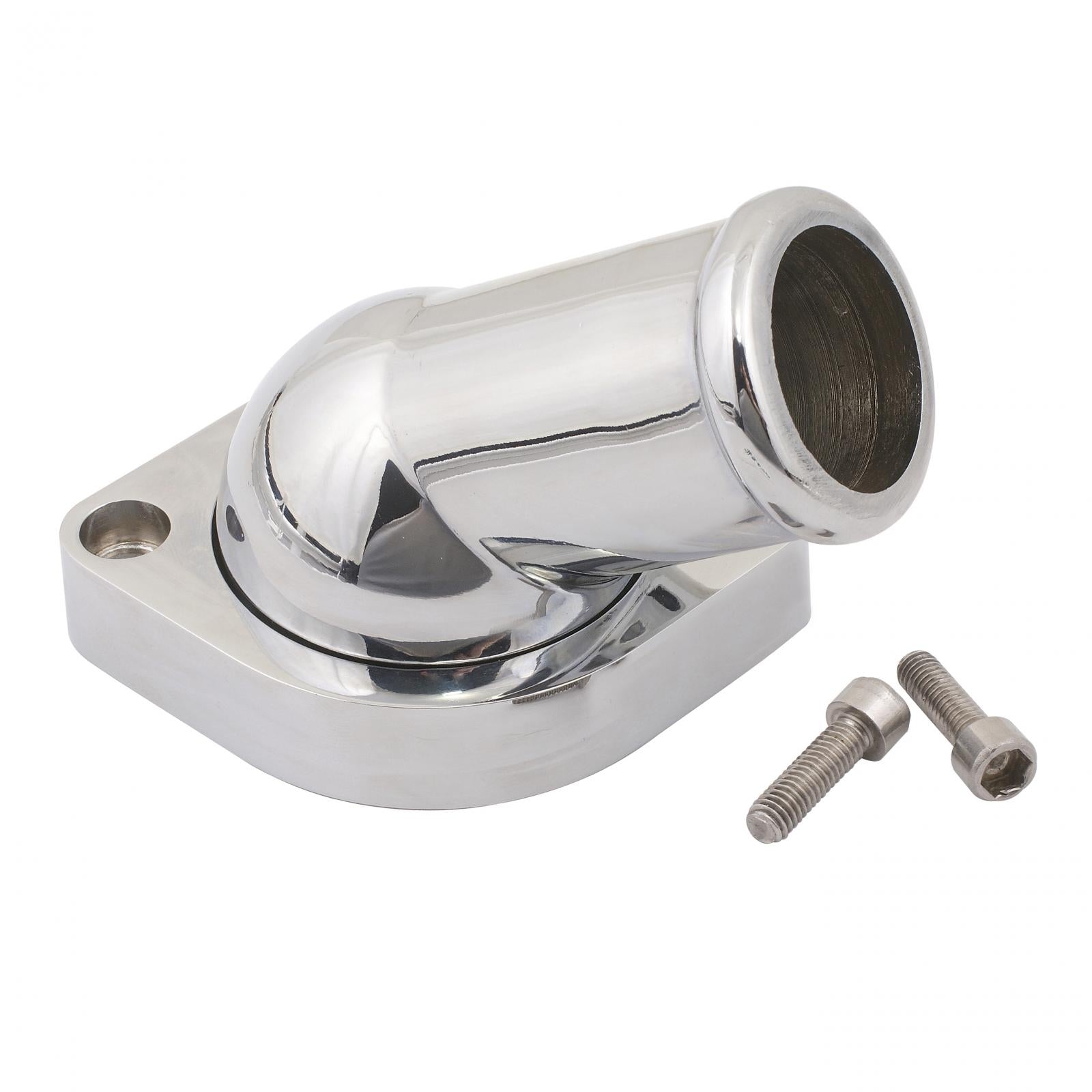 Water Neck Swivel 30 Degree Angle Chrome Fits 1997-2020 GM Gen III/IV LS Engines Mr Gasket
