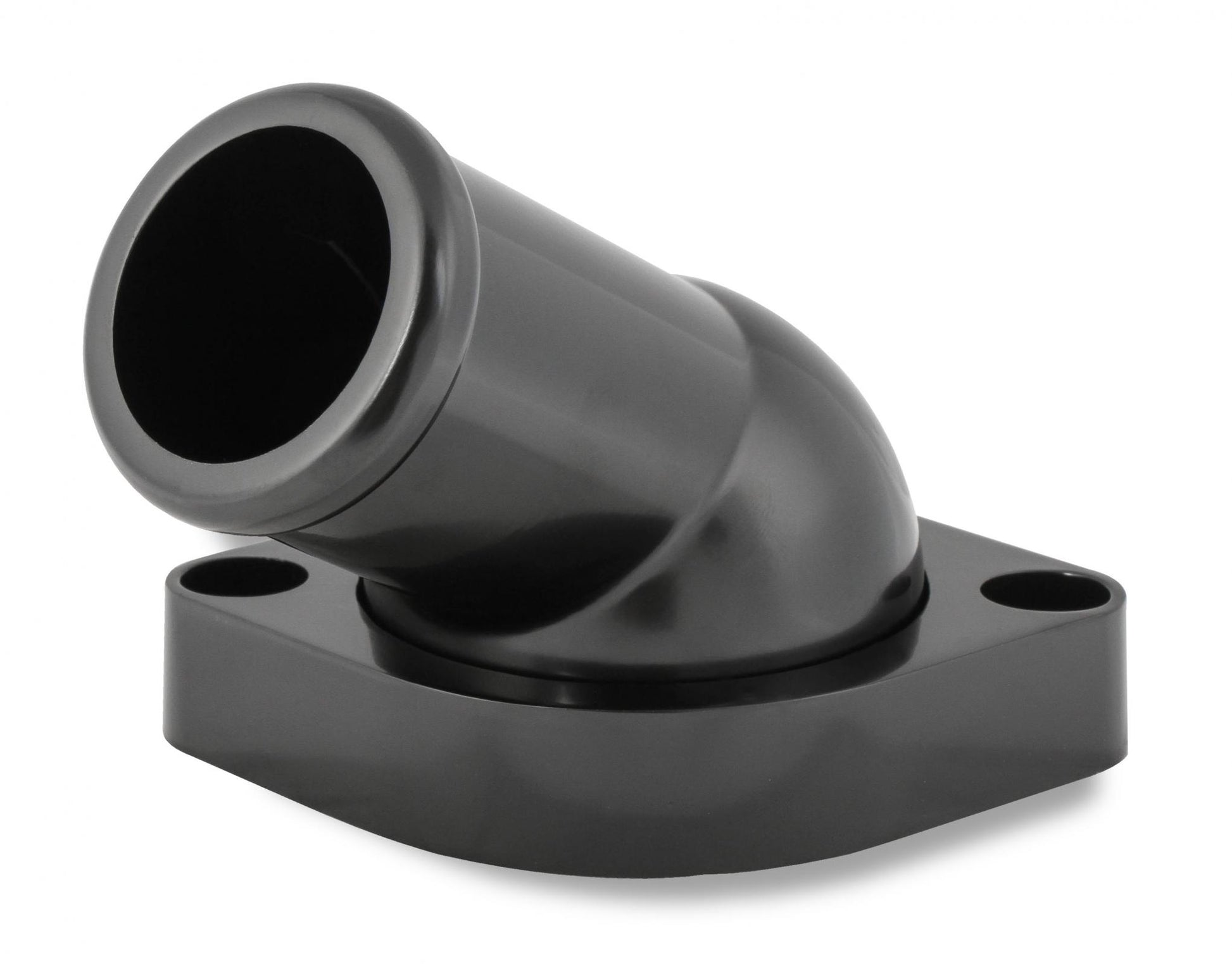 GM LS Water Neck Swivel 30 Degree Angle Black Fits 1997-2020 GM Gen III/IV LS Based Engines Mr Gasket-1