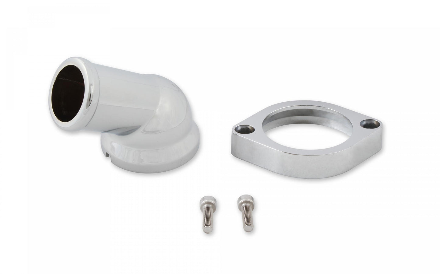 Water Neck Swivel 30 Degree Angle Chrome Fits 1997-2020 GM Gen III/IV LS Engines Mr Gasket-1