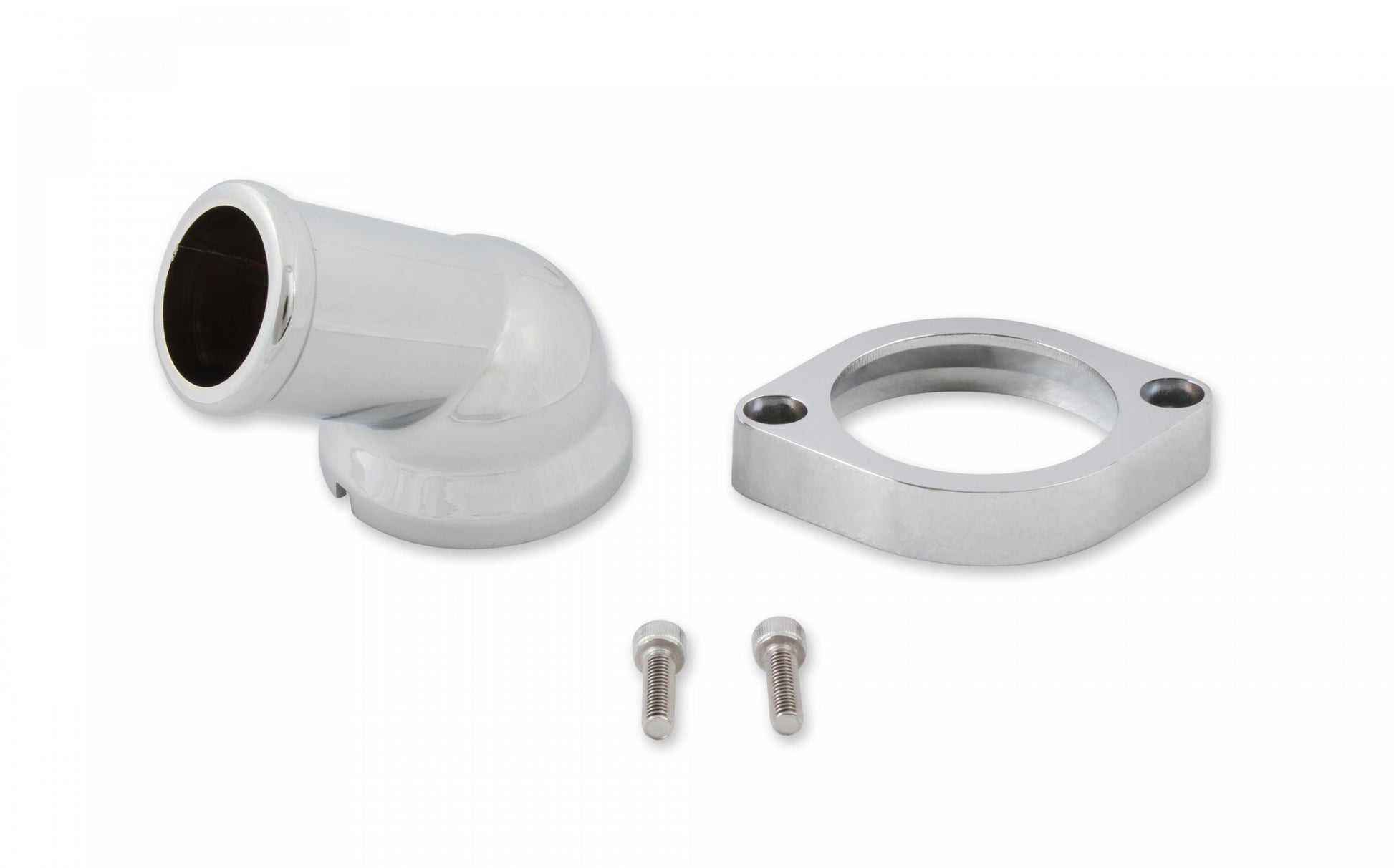 Water Neck Swivel 30 Degree Angle Chrome Fits 1997-2020 GM Gen III/IV LS Engines Mr Gasket-1