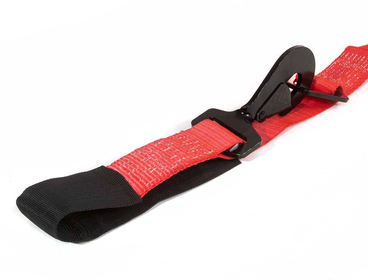 2 Inch x 10' Ratchet Tie Down w/ Twisted Snap Hooks and Axle Strap Combo Red SpeedStrap-3