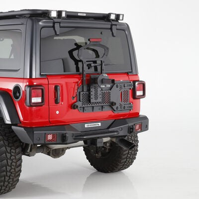 Rockline Body Mount Spare Tire Carrier Textured Black 2018-2026 Jeep Wrangler Go Rhino-3