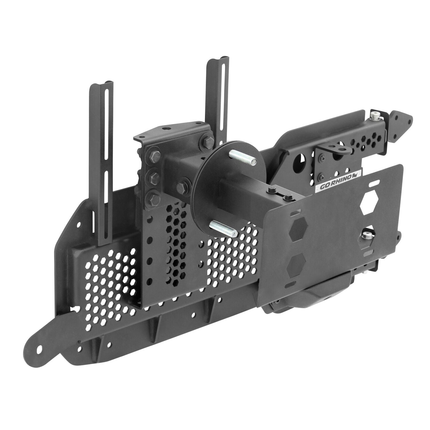 Rockline Body Mount Spare Tire Carrier Textured Black 2018-2026 Jeep Wrangler Go Rhino-6