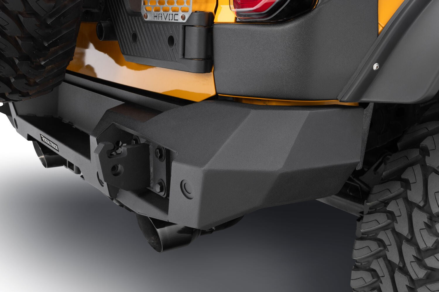 Trailline Rear Full Width Bumper Textured Black 2021-2025 Ford Bronco Go Rhino-4