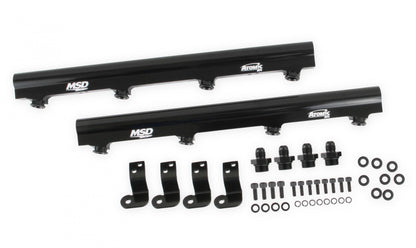 Atomic EFI Billet Fuel Rails Billet Aluminum Fuel Rails For Use On LS1/2/6 Atomic Airforce Intake Manifolds. Fits Manifold Part Numbers 2702, 27023 And 27024 MSD Ignition