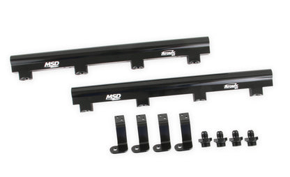 Atomic EFI Billet Fuel Rails LS7 Atomic Airforce Intake Manifolds Fits Manifold Part Numbers 2701 / 27013 / 27014 Includes (4) -6 To 3/4-16 O-Ring Adapters MSD Ignition