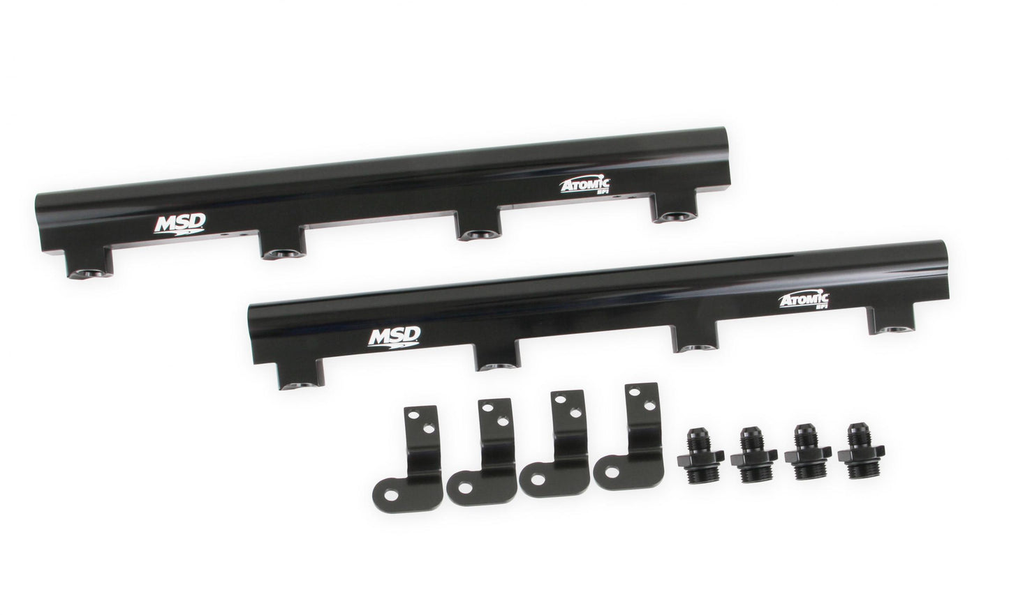 Atomic EFI Billet Fuel Rails LS7 Atomic Airforce Intake Manifolds Fits Manifold Part Numbers 2701 / 27013 / 27014 Includes (4) -6 To 3/4-16 O-Ring Adapters MSD Ignition-1