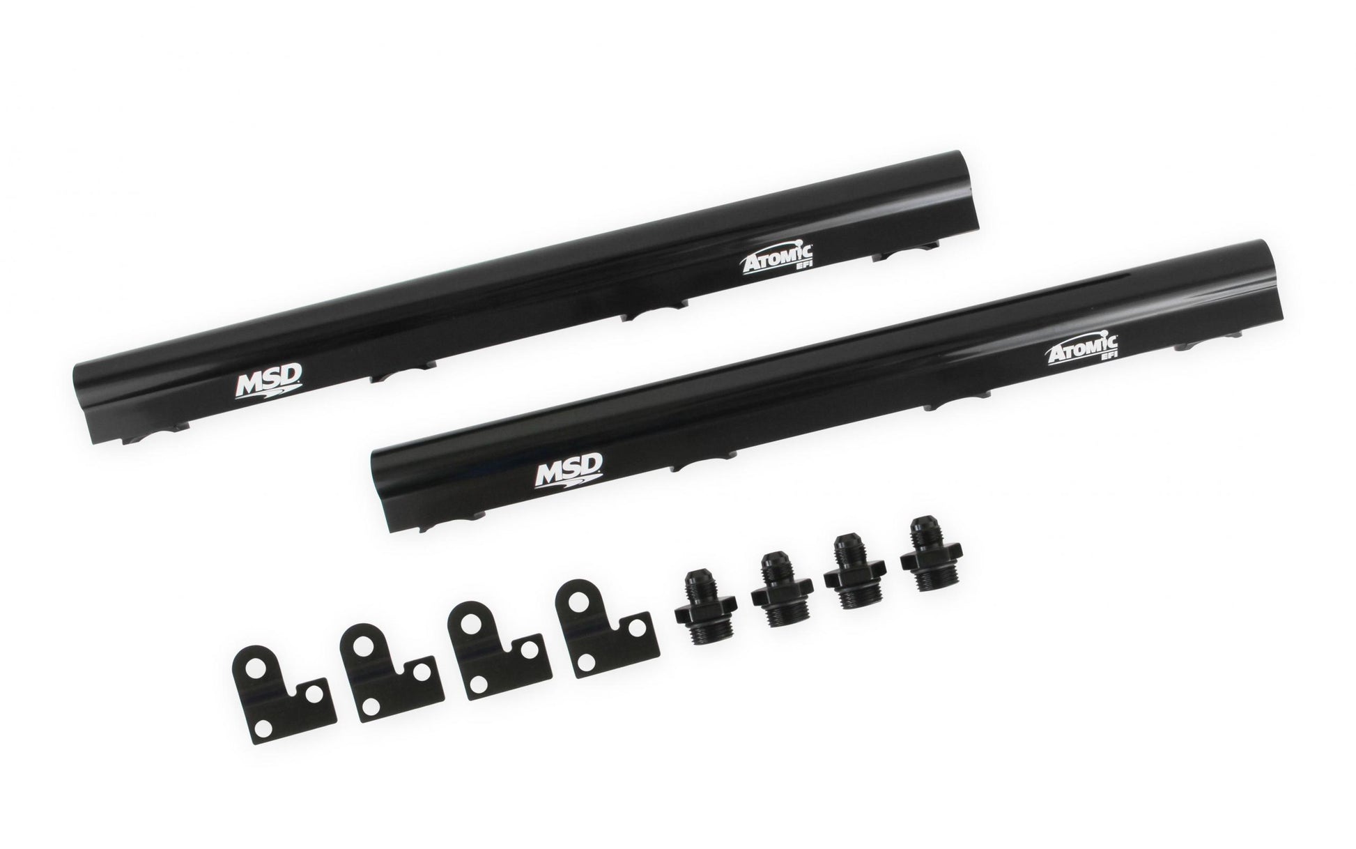 Atomic EFI Billet Fuel Rails Billet Aluminum Fuel Rails For Use On Gen-V Lt1 Atomic Airforce Intake Manifolds. Fits Manifold Part Numbers 2700, 27003 And 27004 MSD Ignition-1