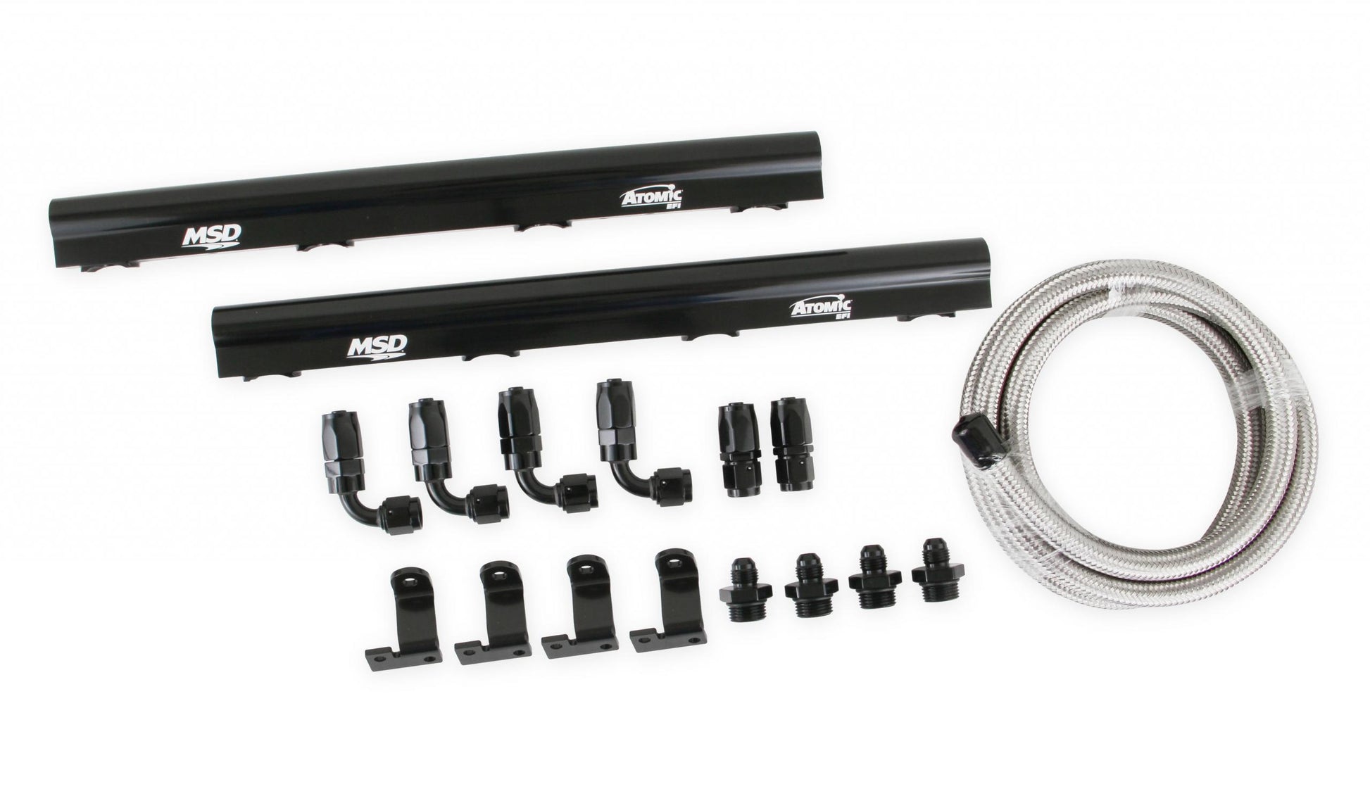 Atomic EFI Billet Fuel Rails Billet Aluminum Fuel Rail Kit For Use On Gen-V Lt1 Atomic Airforce Intake Manifolds. Fits Manifold Part Numbers 2700, 27003 And 27004 MSD Ignition