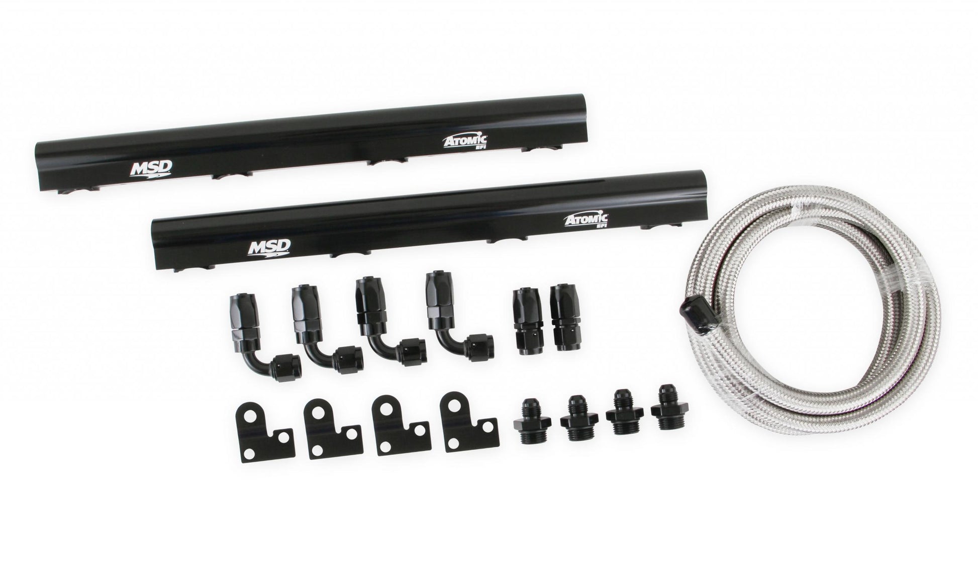 Atomic EFI Billet Fuel Rails Billet Aluminum Fuel Rail Kit For Use On Gen-V Lt1 Atomic Airforce Intake Manifolds. Fits Manifold Part Numbers 2700, 27003 And 27004 MSD Ignition-1
