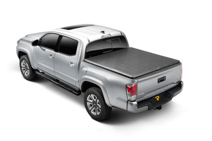 TruXport Tonneau Cover Black 2014-2021 Toyota Tundra 5 Foot 6 Inch Bed with Deck Rail System with or without Trail Special Edition Storage Boxes Truxedo