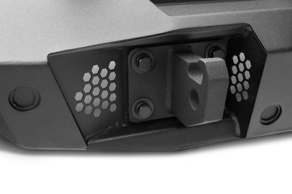 Trailline Rear Full Width Bumper Textured Black 2018-2026 Jeep Wrangler Go Rhino-2