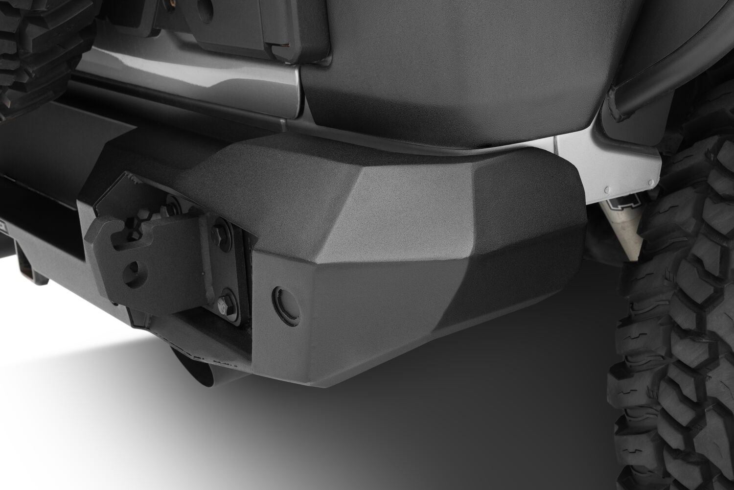 Trailline Rear Full Width Bumper Textured Black 2018-2026 Jeep Wrangler Go Rhino-3