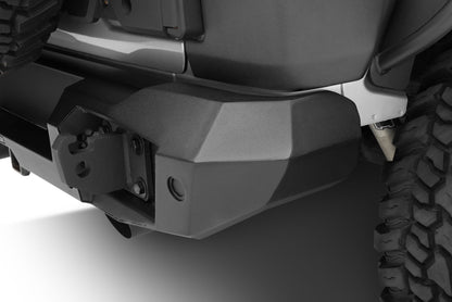 Trailline Rear Full Width Bumper Textured Black 2018-2026 Jeep Wrangler Go Rhino-3